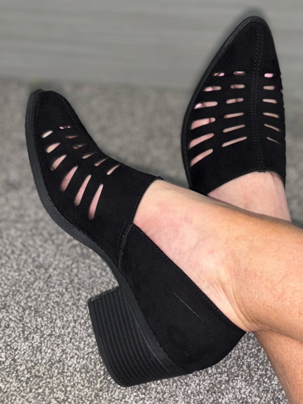 MAURICES | BELLA CHOP OUT HEELS | Black | Size: 8